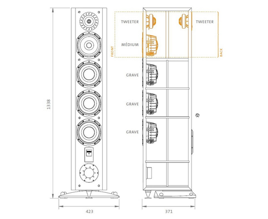 Напольная акустика Triangle QUATUOR Mahogany​