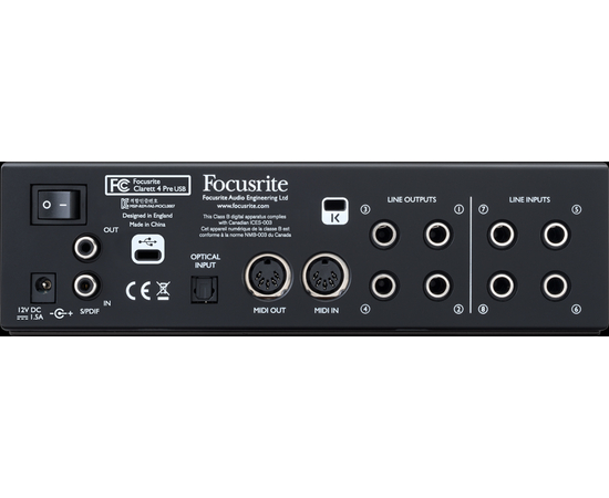 Аудиоинтерфейс FOCUSRITE Clarett 4Pre USB
