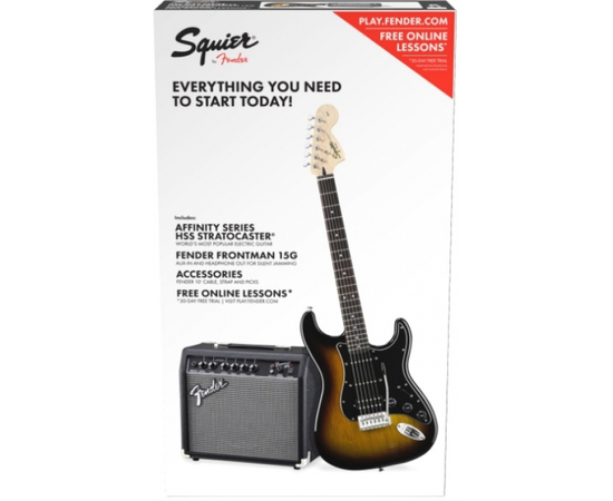 Гитарный набор SQUIER by FENDER STRAT PACK BROWN SUNBURST