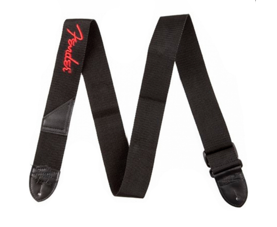 Ремень для гитары FENDER STRAP 2 BLACK RED LOGO 099-0662-015 - 107533 за 680 грн. | 4Club
