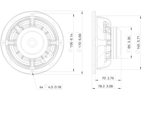 СЧ динамик LAVOCE MAN061.80