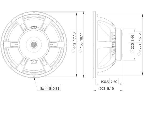 НЧ динамик LAVOCE SAF184.01
