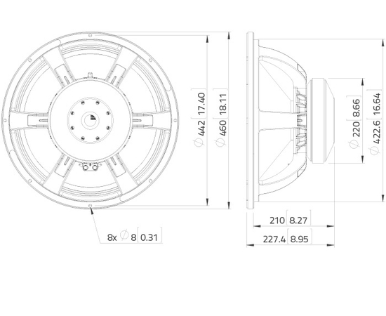 НЧ динамик LAVOCE SAF184.03