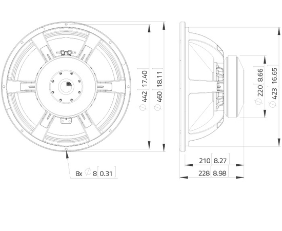 НЧ динамик LAVOCE SAF184.04