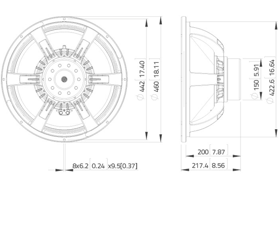 НЧ динамик LAVOCE SAN184.02