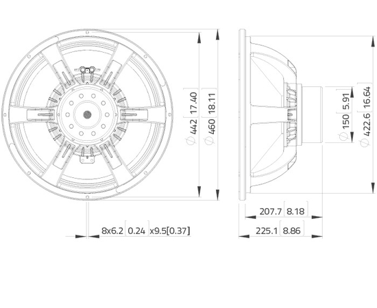 НЧ динамик LAVOCE SAN184.03