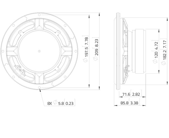 НЧ динамик LAVOCE SSF081.50