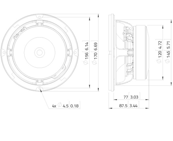 СЧ динамик LAVOCE WAF061.80