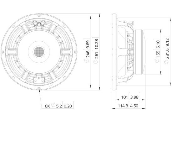 СЧ динамик LAVOCE WAF102.50A