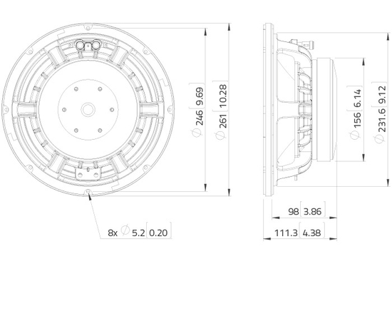 СЧ динамик LAVOCE WAF102.50