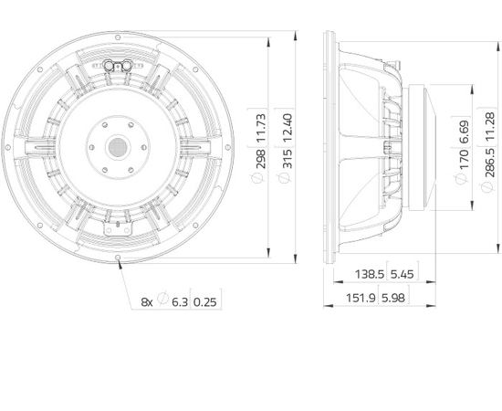 НЧ динамик LAVOCE WAF122.50