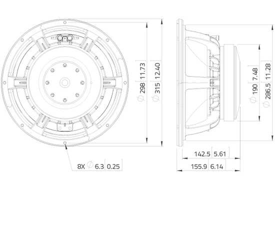 НЧ динамик LAVOCE WAF123.01