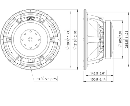 НЧ динамик LAVOCE WAF123.02