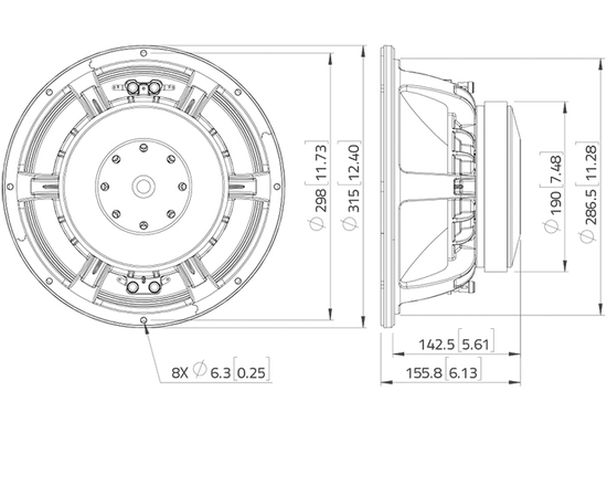 НЧ динамик LAVOCE WAF123.03