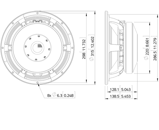 НЧ динамик LAVOCE WAF124.01