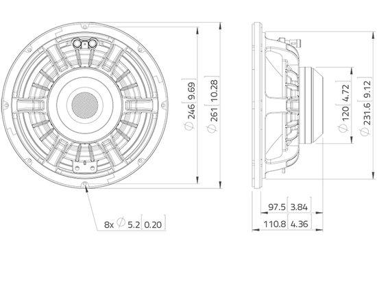 СЧ динамик LAVOCE WAN103.01