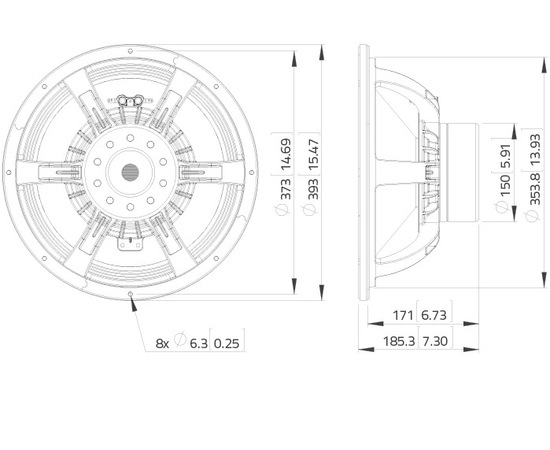 НЧ динамик LAVOCE WAN154.01