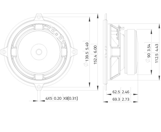 СЧ динамик LAVOCE WSF051.02