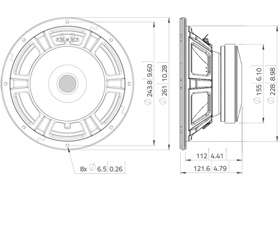 СЧ динамик LAVOCE WSF102.50