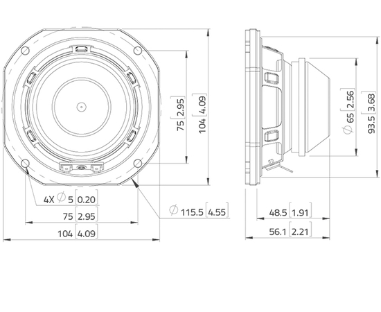 СЧ динамик LAVOCE WSN041.00