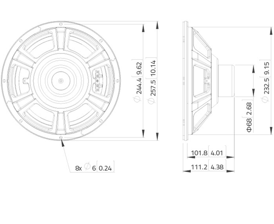 СЧ динамик LAVOCE WSN102.00