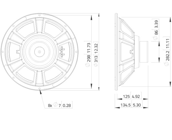 НЧ динамик LAVOCE WSN122.50
