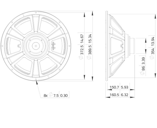НЧ динамик LAVOCE WSN152.50