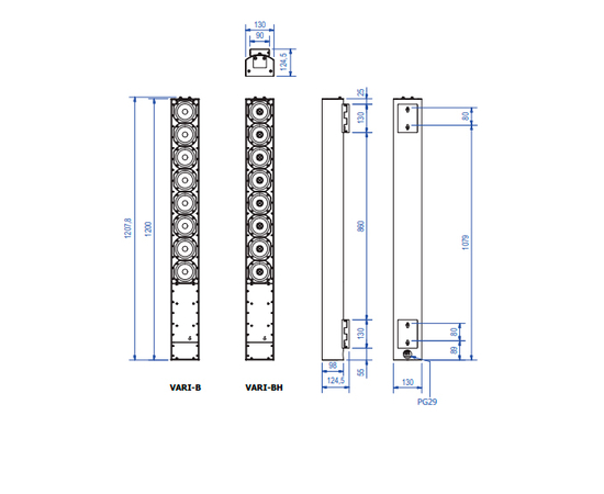 Активный линейный массив (базовый блок) Bosch LA3-VARI-BHL