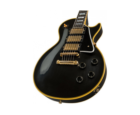 Электрогитара GIBSON '57 LES PAUL CUSTOM 3 PICKUP EBONY VOS GH