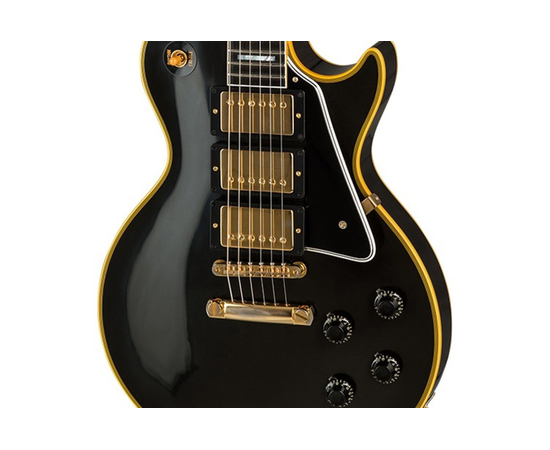 Электрогитара GIBSON '57 LES PAUL CUSTOM 3 PICKUP EBONY VOS GH
