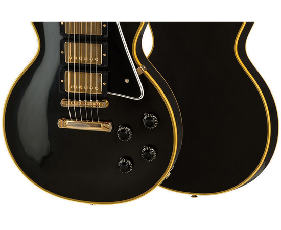 Электрогитара GIBSON '57 LES PAUL CUSTOM 3 PICKUP EBONY VOS GH