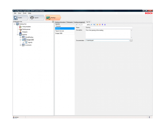 Главный модуль программы для конференций Bosch DCN-SW-E