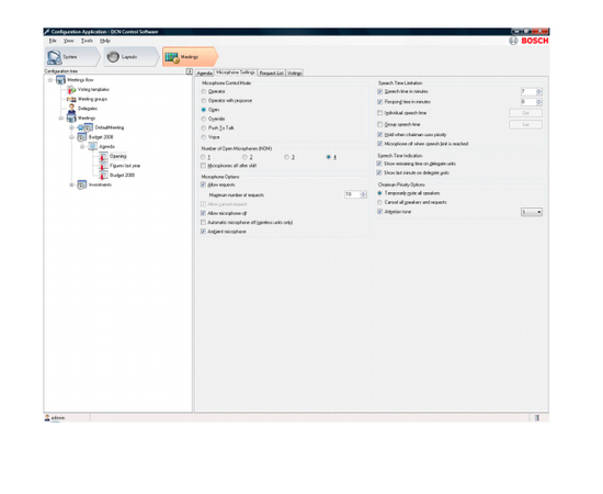 Программа управления микрофонами конференц-систем Bosch DCN-SWMM-E
