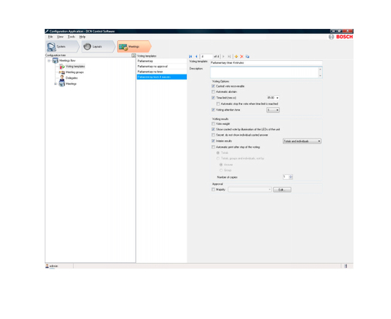 Программный модуль "Парламентское голосование" Bosch DCN-SWPV-E