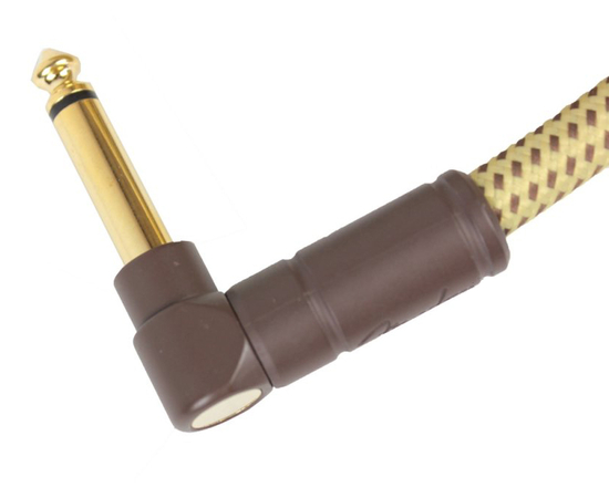 Кабель инструментальный FENDER CABLE DELUXE SERIES 10' ANGLED TWEED, фото , изображение 2