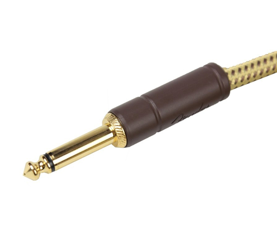 Кабель инструментальный FENDER CABLE DELUXE SERIES 10' ANGLED TWEED, фото 