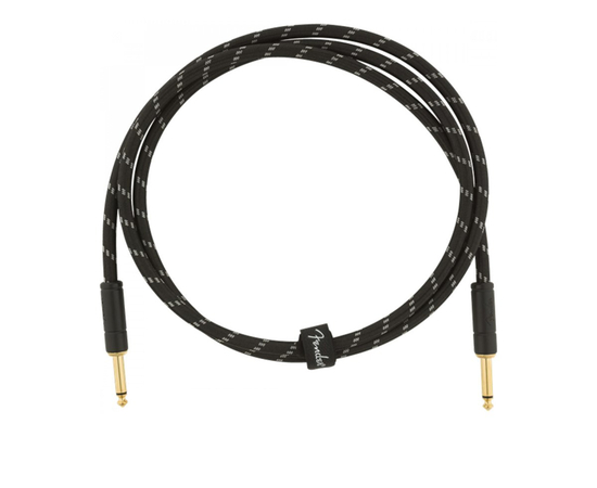 Кабель инструментальный FENDER CABLE DELUXE SERIES 5' BLACK TWEED, фото 