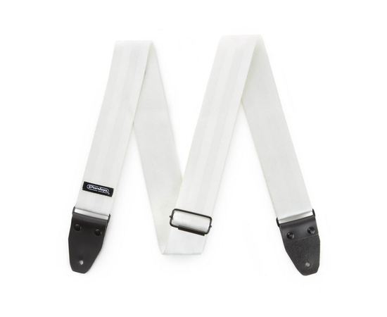 Ремінь гітарний Dunlop DST70-01WH Deluxe Seatbelt White, image 