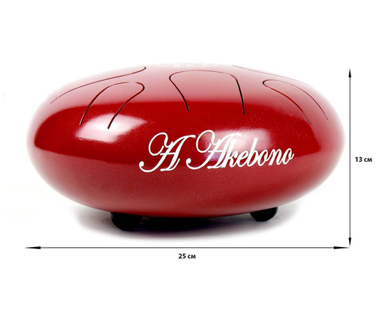 Глюкофон PALM PERCUSSION METAL TONGUE DRUM 8 LEAFS SPLASH RED, image , зображення 2