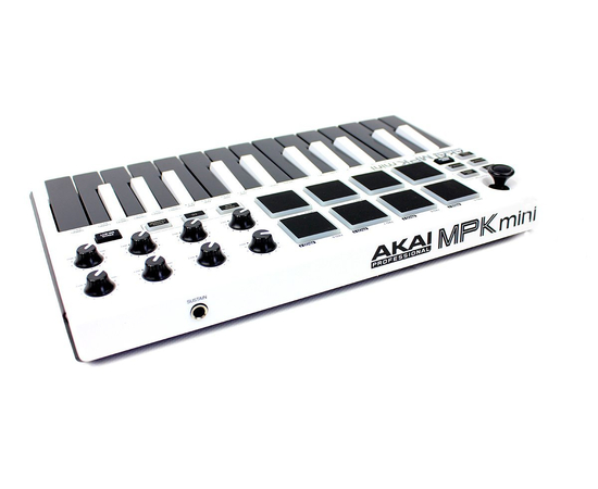 MIDI клавиатура AKAI MPK MINI MK2 WHITE, фото , изображение 2