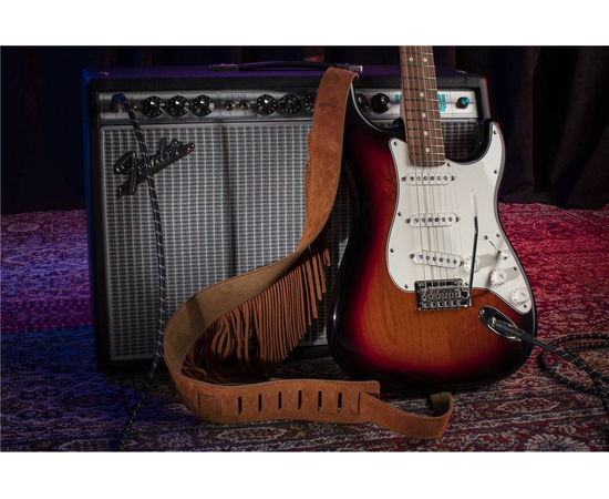 Ремінь гітарний FENDER SUEDE FRINGE STRAP BROWN, image , зображення 3