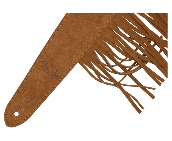 Ремінь гітарний FENDER SUEDE FRINGE STRAP BROWN, image , зображення 2