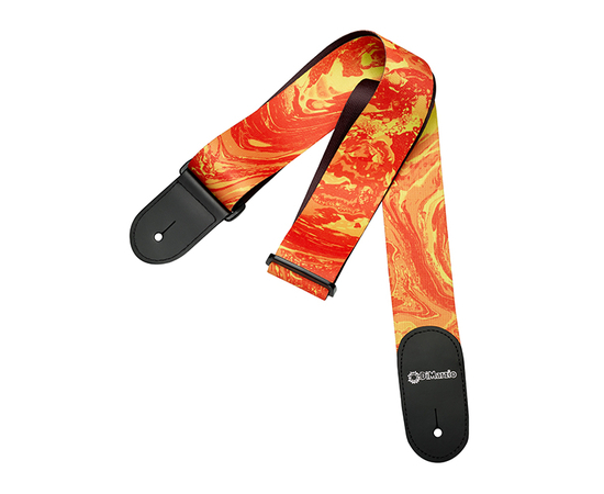 Гитарный ремень DIMARZIO DD3145 STEVE VAI w/Leather Ends - Orange Universe - 142848 за 1481 грн. | 4Club