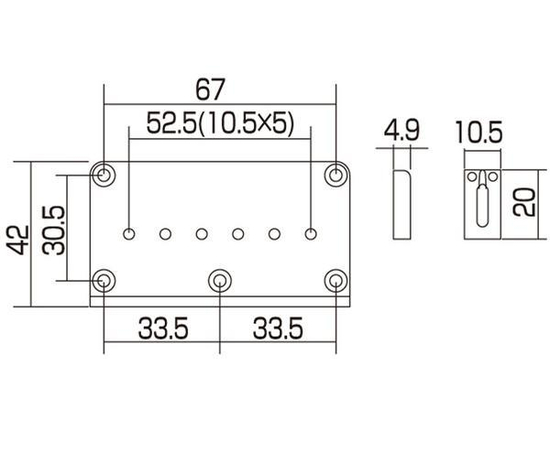 Бридж для электрогитары GOTOH GTC102 B