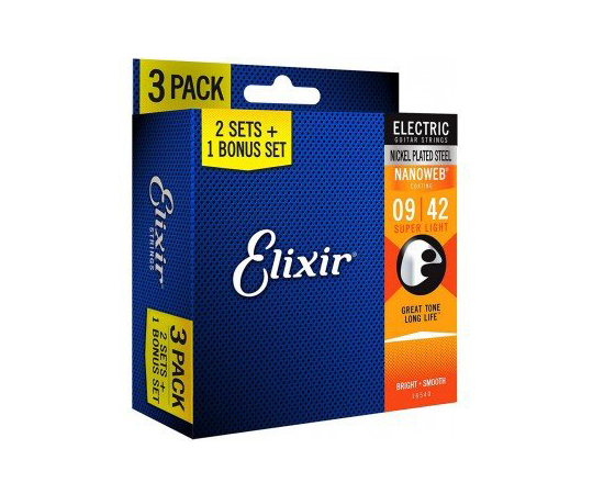 Струны для электрогитары Elixir EL NW SL (3 Pk) - 143316 за 1558 грн. | 4Club