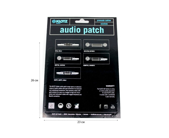 Микрофонный кабель KLOTZ M1 PRIME MICROPHONE CABLE 0.3 M