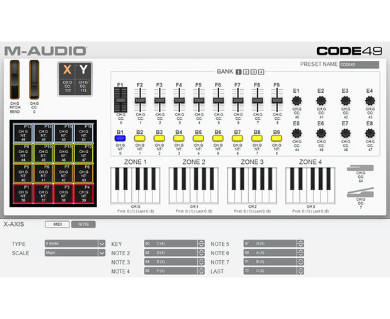 MIDI-клавиатура M-Audio Code49Blk