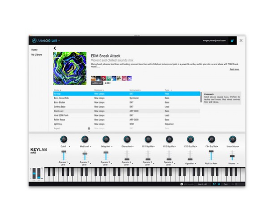 Программное обеспечение Arturia Analog Lab 4