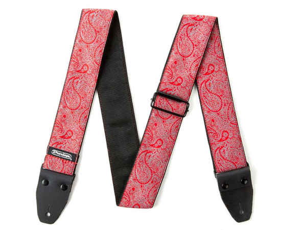 Гитарный ремень DUNLOP D6711 Jacquard Paisley Red Strap