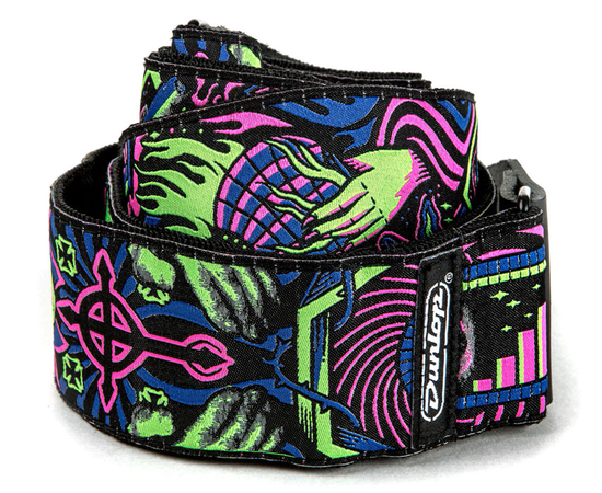 Гитарный ремень DUNLOP ILD01 Ilovedust Headspace Green Strap - 144149 за 1468 грн. | 4Club